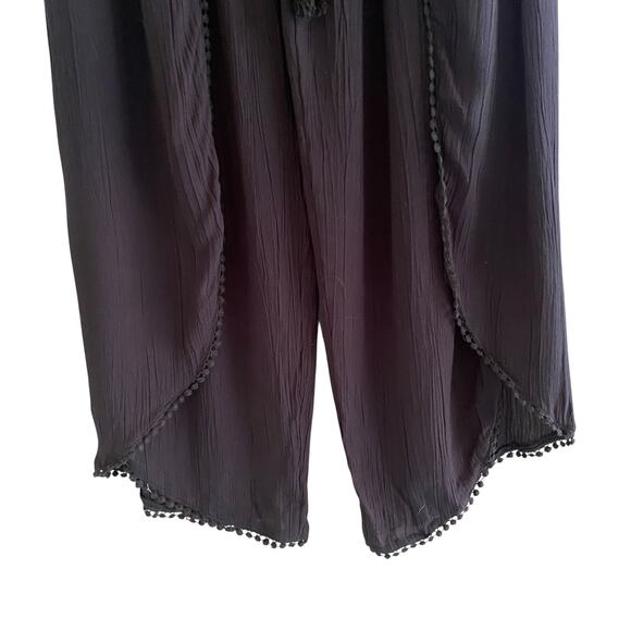 Angie Gauzy Black Pants Tassel Pull-On WhimsiGoth Forest Fairy Grunge Boho M L - Picture 6 of 12